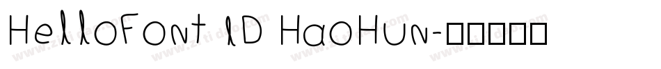 HelloFont ID HaoHun字体转换
